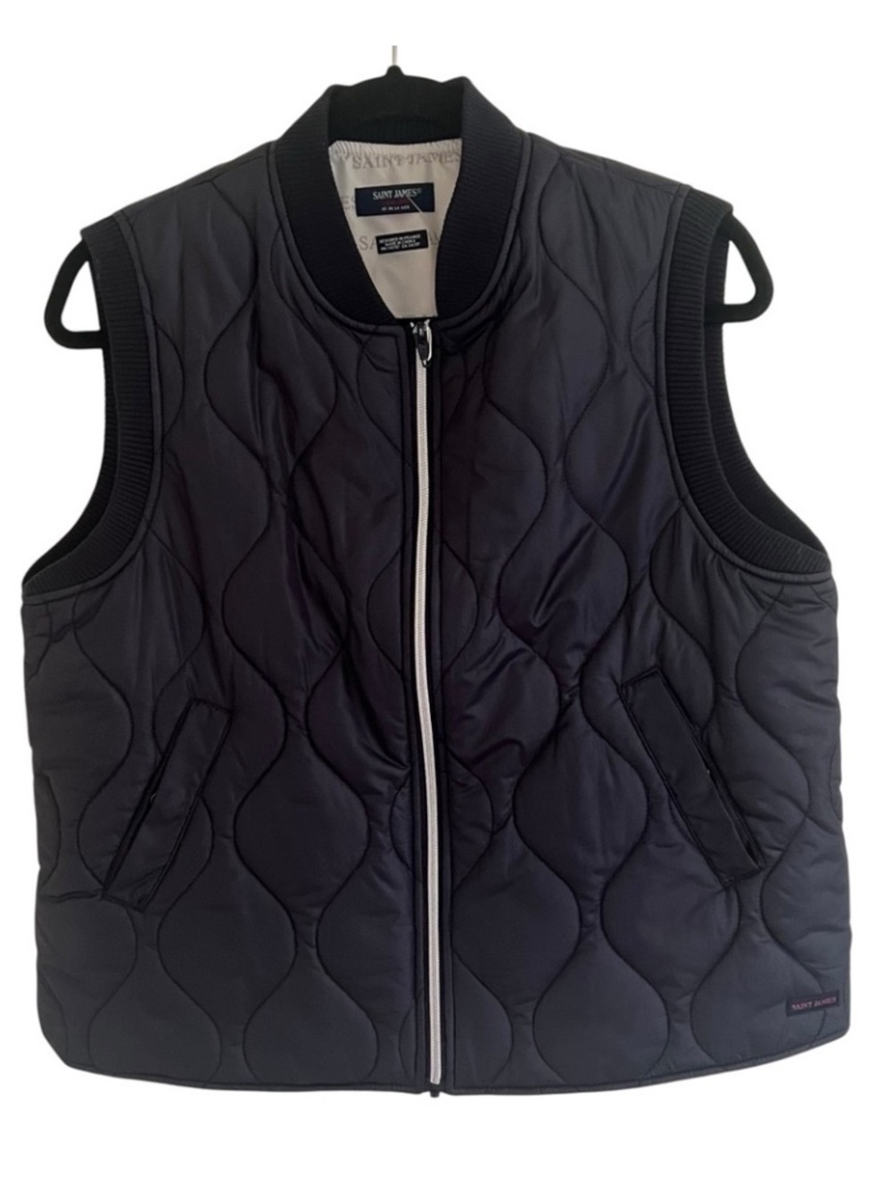 Saint James Maelie Navy Blue Quilted Vest NWT Size FR 40